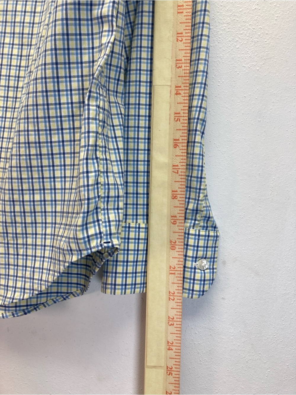 Bonobos Shirt Mens M Blue Yellow Check Button Up Performance Preppy Slim Fit - Picture 11 of 16